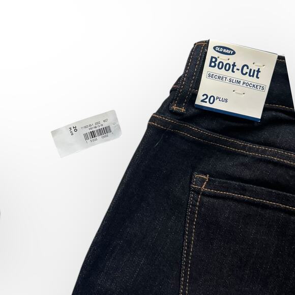 Old Navy Women's Dark Wash Secret-Slim Pockets Bootcut Jeans Size 20 Plus - NWT - Picture 7 of 12